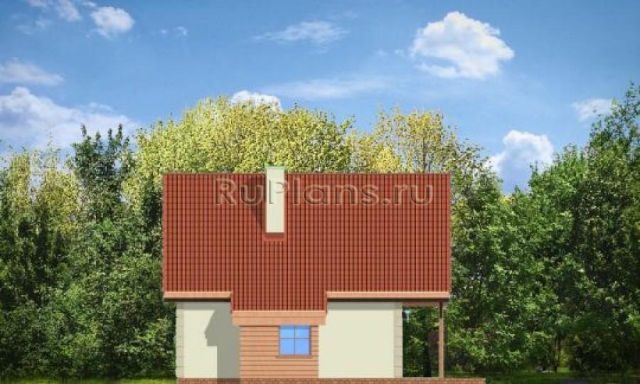 Проект одноэтажного дома с мансардой R3764