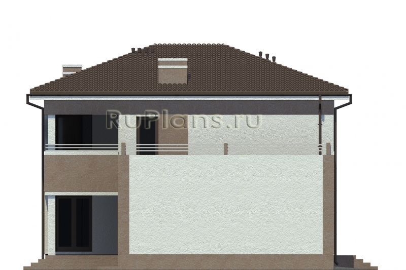 Проект двухэтажного дома с террасой над гаражом ЛСП4893