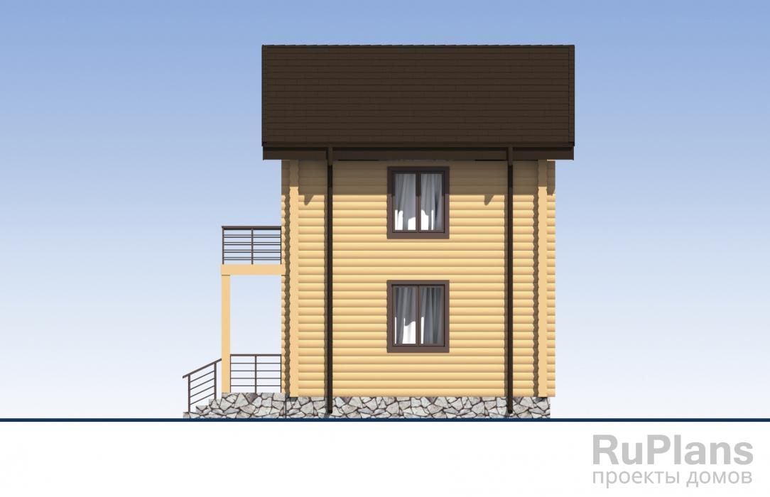Проект индивидуального двухэтажного жилого дома с балконом ЛСП5496